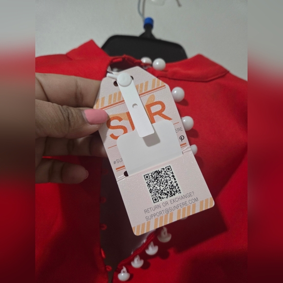 NWT Sunfere Adela Cut-out Bowknot Mini Dress, red, no bow - Picture 10 of 11